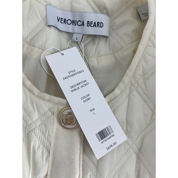 Veronica Beard Shalia Quilted Jacket in Ivory - Picture 12 of 16